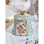 Шкатулка голубого цвета с рисунком и состаренным эффектом Eden Garden варинант исполнения - 9 | Loft Concept в Сочи