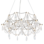 Люстра с каркасом из тонких металлических нитей и хрустальными подвесками Crystal Metal Threads Chandelier 60 варинант исполнения - 1 | Loft Concept в Сочи