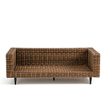 Трехместный садовый диван из плетеного пластика Matteo варинант исполнения - 8 | Loft Concept в Сочи