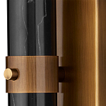 Бра цилиндрической формы чёрного цвета с 2-мя плафонами Marble Glow варинант исполнения - 4 | Loft Concept в Сочи