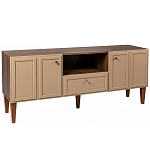 ТВ-тумба бежевая из массива бука с 2-мя дверками и ящиком Wenge Light варинант исполнения - 1 | Loft Concept в Сочи