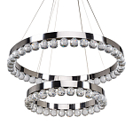 Люстра с двумя кольцами цвета хром и прозрачными хрустальными шарами по периметру Sacramento Transparent Balls Chandelier варинант исполнения - 1 | Loft Concept в Сочи