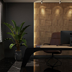 Гипсовая 3D панель с принтографией PM-08 варинант исполнения - 1 | Loft Concept в Сочи