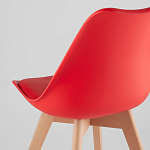 Стул с основой из пластика и мягким сиденьем Arvika Red варинант исполнения - 6 | Loft Concept в Сочи