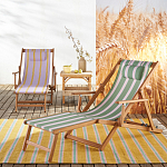 Шезлонг из акации и ткани Venezuela варинант исполнения - 10 | Loft Concept в Сочи