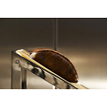 Дизайнерское кресло на металлическом каркасе с подставкой для ног Poltronova Mies Armchair варинант исполнения - 14 | Loft Concept в Сочи