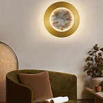 Бра в форме диска цвета латунь Brass Borders варинант исполнения - 4 | Loft Concept в Сочи