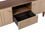 ТВ-тумба бежевая из массива бука с 2-мя дверками и ящиком Wenge Light варинант исполнения - 4 | Loft Concept в Сочи