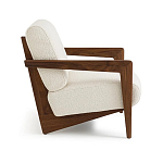 Кресло с обивкой из белого букле Armchair White Boucle варинант исполнения - 1 | Loft Concept в Сочи