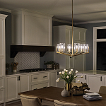 Люстра с 6-ю прозрачными цилиндрическими плафонами Kichler варинант исполнения - 8 | Loft Concept в Сочи