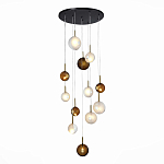 Люстра светодиодная с сферическими стеклянными плафонами Splatter варинант исполнения - 5 | Loft Concept в Сочи