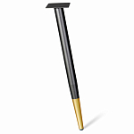 Стол обеденный с коричневой прямоугольной столешницей из керамики на четырех металлических ножках Brown Ceramics варинант исполнения - 3 | Loft Concept в Сочи