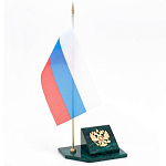 Флагшток с гербом России из натурального камня змеевик Stone Flagpole варинант исполнения - 2 | Loft Concept в Сочи