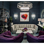 Диван трехместный велюровый серый Island of Comfort варинант исполнения - 5 | Loft Concept в Сочи