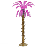 Торшер Glass Decorated Palm Floor Lamp Pink Листья Пальмы  варинант исполнения - 3 | Loft Concept в Сочи
