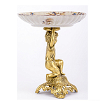 Чаша с цветочным орнаментом на ножке в виде бронзового ангела Eden Garden варинант исполнения - 2 | Loft Concept в Сочи