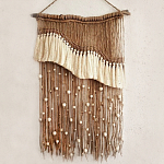 Дизайнерское Панно Дюна Макраме из нитей и бусин Wall Panel Dune варинант исполнения - 2 | Loft Concept в Сочи