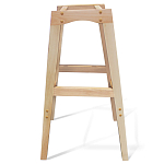 Барный стул со спинкой на 4-х деревянных ножках Синий Велюр Ava Charm варинант исполнения - 6 | Loft Concept в Сочи