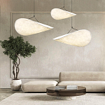 Подвесной светильник с белым тканевым плафоном в форме облака Crystal Cloud Junction варинант исполнения - 8 | Loft Concept в Сочи