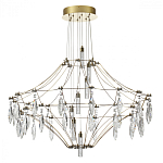 Люстра подвесная из металла с прозрачными подвесками из хрусталя Quasar 93 варинант исполнения - 2 | Loft Concept в Сочи
