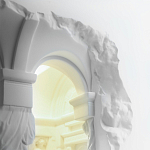 Встраиваемый в стену гипсовый светильник под покраску с колоннами и арками в античном стиле Antiquity Athena варинант исполнения - 14 | Loft Concept в Сочи