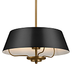 Подвесной светильник с конусовидным металлическим абажуром черного цвета Kichler варинант исполнения - 1 | Loft Concept в Сочи