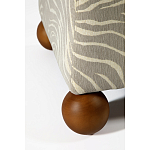 Банкетка Wakonda Gray Zebra с деревянными шариками  варинант исполнения - 5 | Loft Concept в Сочи