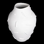 Декоративная ваза белая керамическая с абстрактным объемным декором Molecule Collection варинант исполнения - 3 | Loft Concept в Сочи