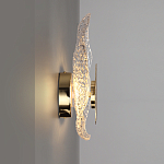 Бра с рельефным волнообразным стеклянным плафоном и вставкой из мрамора Liquid Stone варинант исполнения - 2 | Loft Concept в Сочи