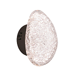 Бра с прозрачным рельефным плафоном на черном металлическом основании Iona варинант исполнения - 1 | Loft Concept в Сочи