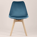 Стул с мягким велюровым сиденьем Arvika Blue варинант исполнения - 3 | Loft Concept в Сочи