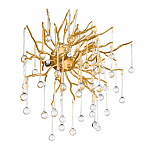 Бра с лучеобразным основанием и подвесками из прозрачного стекла в виде длинных капель Droplet Chandelier варинант исполнения - 3 | Loft Concept в Сочи