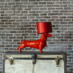 Настольная лампа COLLECTION OF DOGS с абажуром Такса варинант исполнения - 2 | Loft Concept в Сочи