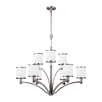 Люстра с белыми стеклянными плафонами в форме цилиндра Feiss варинант исполнения - 6 | Loft Concept в Сочи