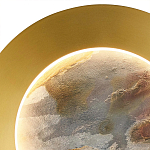 Бра в форме диска цвета латунь Brass Borders варинант исполнения - 3 | Loft Concept в Сочи