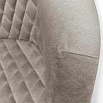 Барный стул со спинкой и мягкой обивкой с ромбами на 4-х деревянных ножках Бежевый Велюр Ava Charm варинант исполнения - 4 | Loft Concept в Сочи