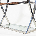 Металлический стеллаж со стеклянными полками Molecule варинант исполнения - 3 | Loft Concept в Сочи