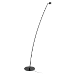 Торшер с изогнутой черной металлической стойкой и цилиндрическим плафоном Davide Groppi варинант исполнения - 1 | Loft Concept в Сочи