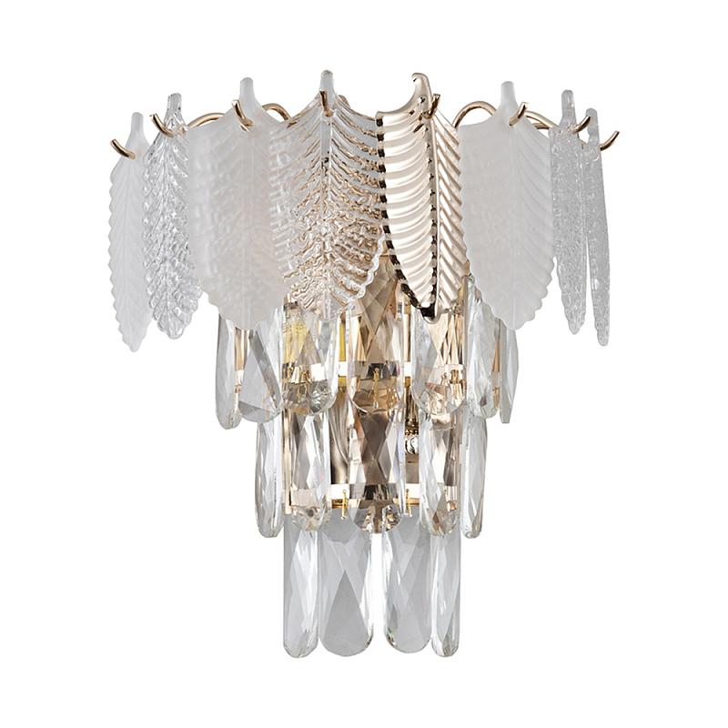 Бра Feather c Рельефным Стеклом Золотой Белый в Сочи | Loft Concept 