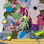 Ковер разноцветный из джинсовой одежды и армейских палаток Upcycling варинант исполнения - 3 | Loft Concept в Сочи