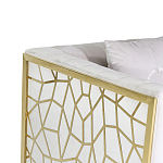 Кресло велюровое серое с фактурным каркасом золотистого цвета Best Traits варинант исполнения - 2 | Loft Concept в Сочи