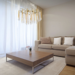 Люстра подвесная золотого цвета с разветвленными ветвями и прозрачными стеклянными подвесками Droplet Chandelier варинант исполнения - 12 | Loft Concept в Сочи