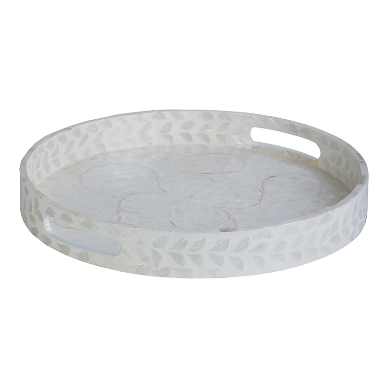 Поднос Esmee Bone Inlay Белый Поднос Esmee Bone Inlay Белый в Сочи | Loft Concept