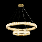 Люстра с 2-мя кольцами из натурального камня с регулируемыми плафонами Durability of Stone варинант исполнения - 5 | Loft Concept в Сочи