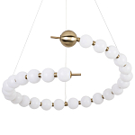 Люстра в виде спирали с сферическими акриловыми плафонами Pearls Suspension Brass Spiral Chandelier варинант исполнения - 1 | Loft Concept в Сочи