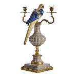 Подсвечникв образе попугая из фарфора с бронзовыми элементами Eden Garden варинант исполнения - 2 | Loft Concept в Сочи