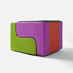 Дизайнерское кресло зеленое Poltronova Sofo Verosa Green Pink Armchair варинант исполнения - 2 | Loft Concept в Сочи