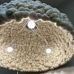 Вязаный подвесной светильник из шерсти Dome Wool Lamp  варинант исполнения - 4 | Loft Concept в Сочи