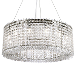 Круглая люстра с хрустальными подвесками хром Crystal Art Chrome Chandelier 12 варинант исполнения - 1 | Loft Concept в Сочи
