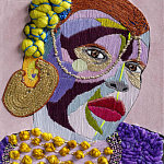 Картина с вышивкой Портрет wall panel People with the yellow ear 4 варинант исполнения - 1 | Loft Concept в Сочи